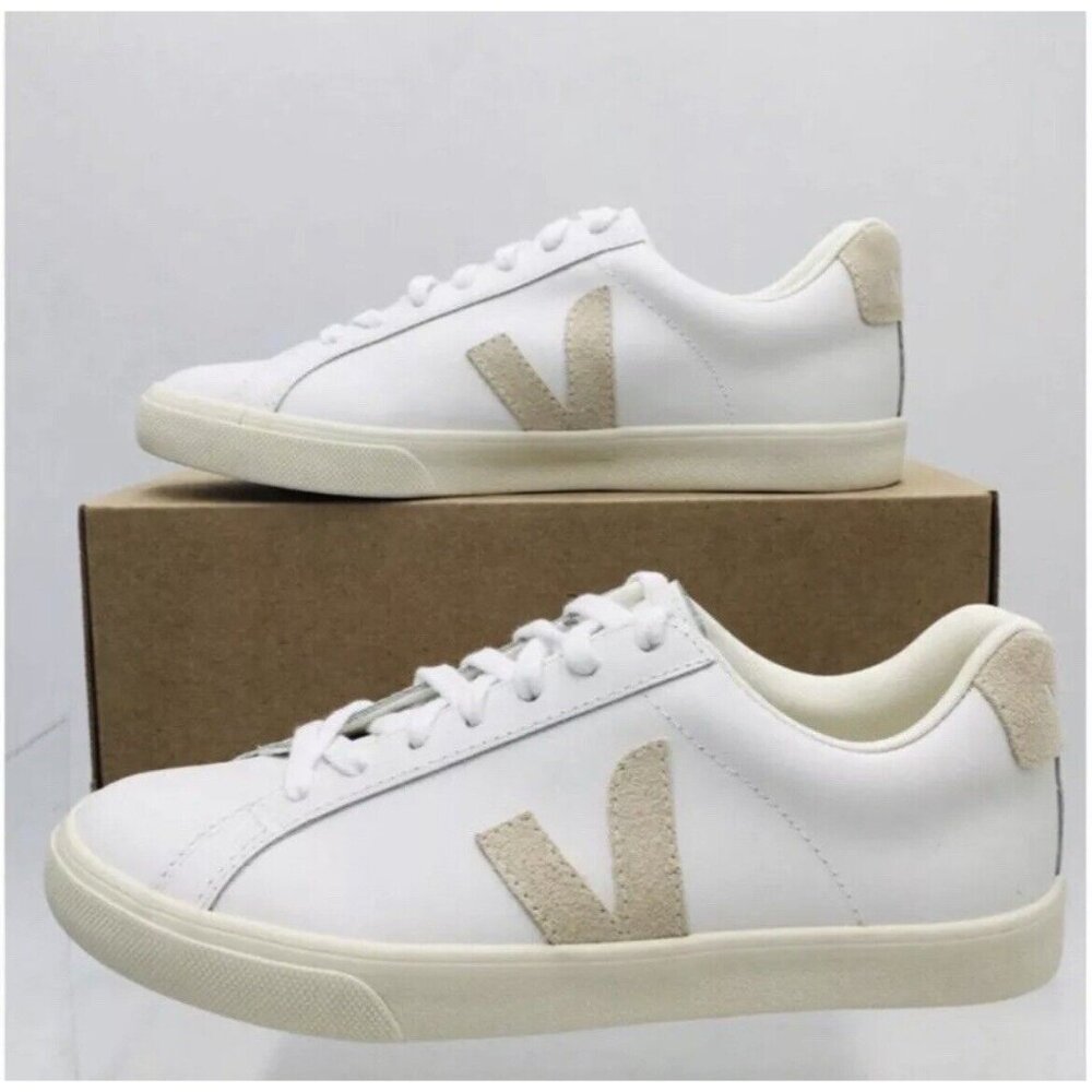 Veja White and Tan Women's Sneakers